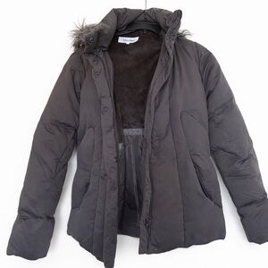Calvin Klein Charcoal Puffer Coat